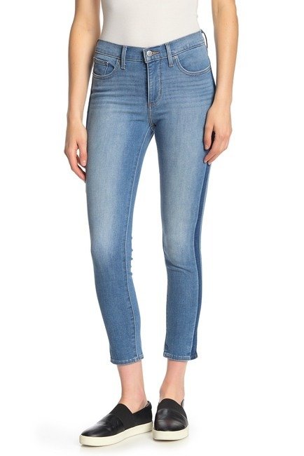 311 Shaping Striped Ankle Skinny Jeans