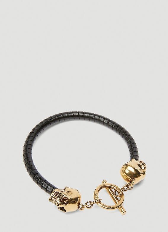 T-Bar Skull Bracelet in Black