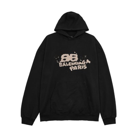 BalenciagaB BB DIRTY PARIS ICON HOODIE_948628_BKOT