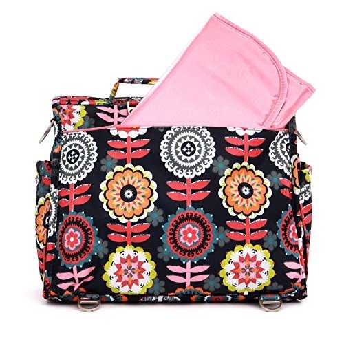 Classic Collection B.F.F. Convertible Diaper Bag, Dancing Dahlias
