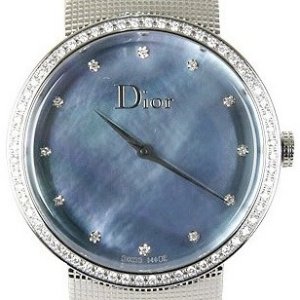 DIOR Baby D Blue Mother of Pearl Dial Diamonds Ladies Watch 042111M004