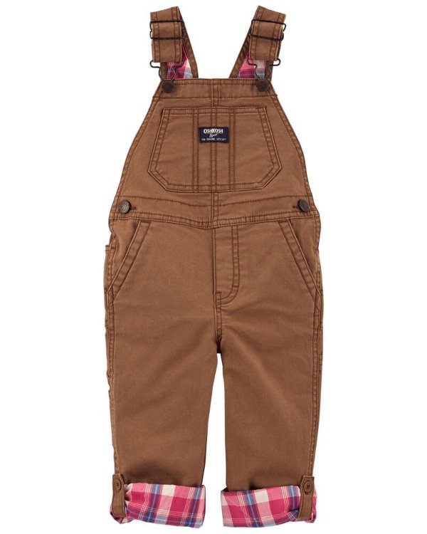 Convertible Stretch Canvas Overalls