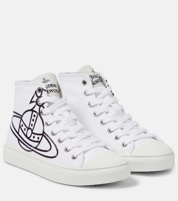 Orb cotton canvas high-top sneakers