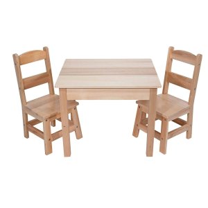 Melissa & Doug 木质儿童桌椅3件套组合