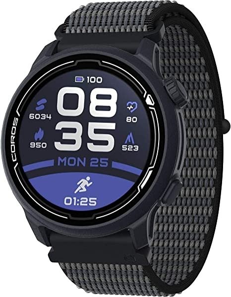 PACE 2 Premium GPS Sport Watch with Nylon or Silicone Band, Heart Rate Monitor, 30h Full GPS Battery, Barometer, ANT+ & BLE Connections, Strava, Stryd & TrainingPeaks