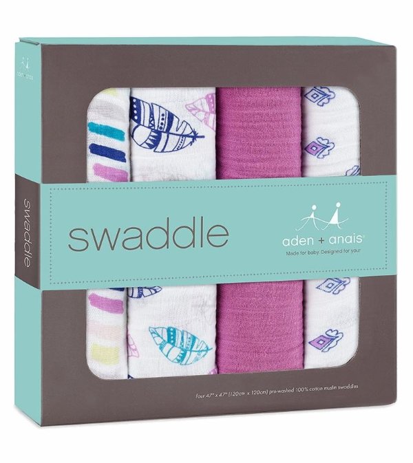 Aden + Anais Classic Swaddle Wrap 4 Pack - Wink