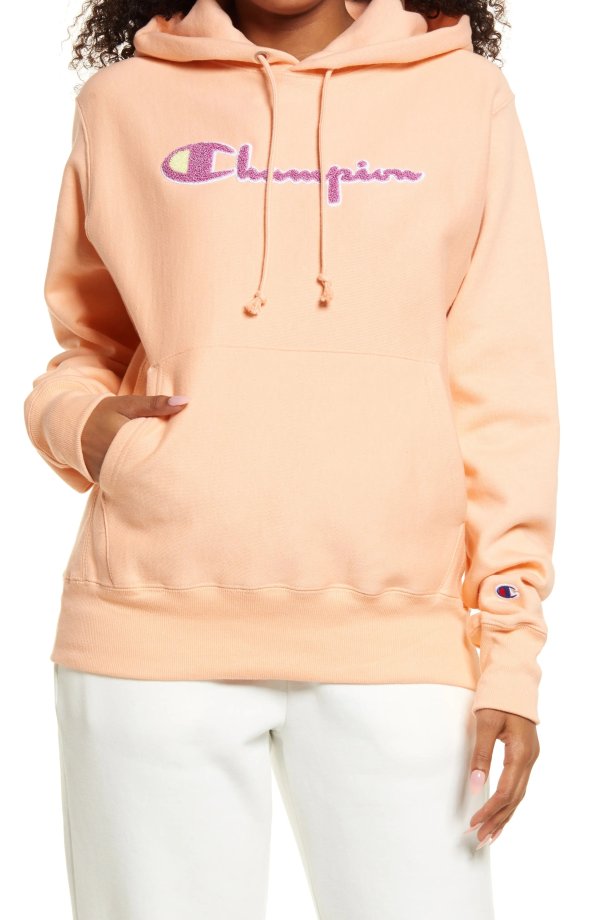Boyfriend Logo Reverse Weave® Cotton Blend Fleece Hoodie