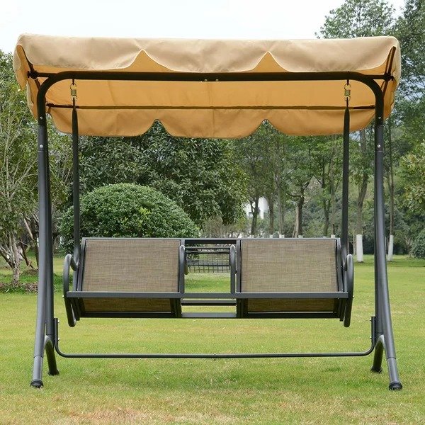 Gil 2 Person Outdoor Covered Porch Swing with StandGil 2 Person Outdoor Covered Porch Swing with StandRatings & ReviewsQuestions & AnswersShipping & ReturnsMore to Explore