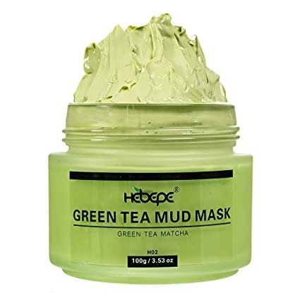 Matcha Green Tea Facial Detox Mud Mask with Aloe Vera, Deep Cleaning, Hydrating, Detoxing, Healing, and Relaxing Volcanic Clay Facial Mask