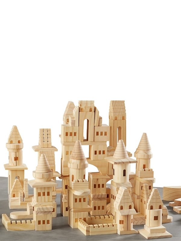 150-piece Toy Wood Castle Blocks
