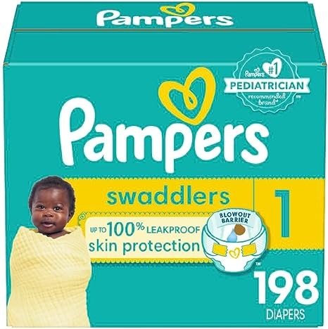 Swaddlers Disposable Diapers Size 1, 198 Count