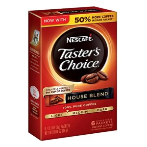Nescafe Taster's Choice Instant Coffee, House Blend, 0.1 Ounce, 6 Count (Pack of 12)