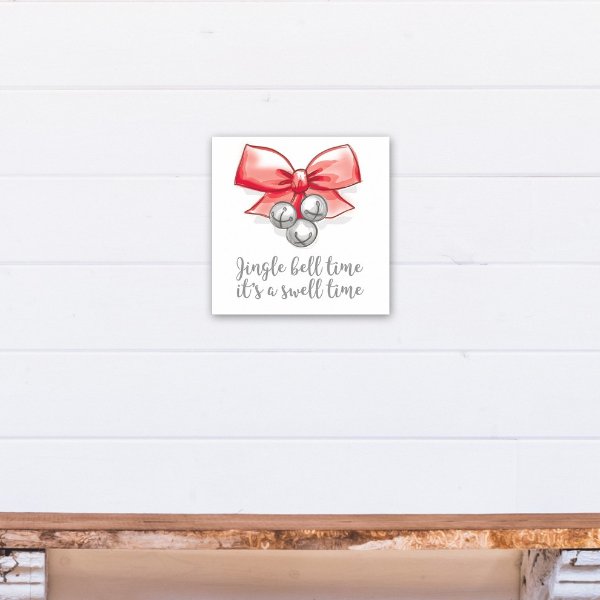 Jingle Bell Time 12x12 Canvas Wall Art - Contemporary - Holiday Decorations - by Designs Direct