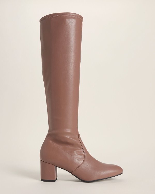 Taupe Frannie 60 Knee-High Boots