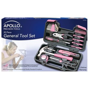 Apollo Precision Tools DT9706P Pink General Tool Set, 39-Piece