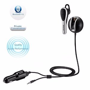 Bluetooth Receiver with Headset and Dual Port USB Car Charger