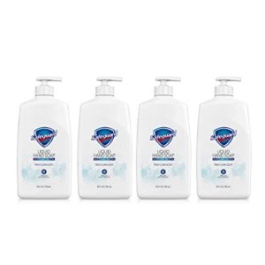 Safeguard Liquid Hand Soap, Washes Away Bacteria, Micellar Deep Cleansing, Fresh Clean Scent, 25 Oz (Pack of 4)