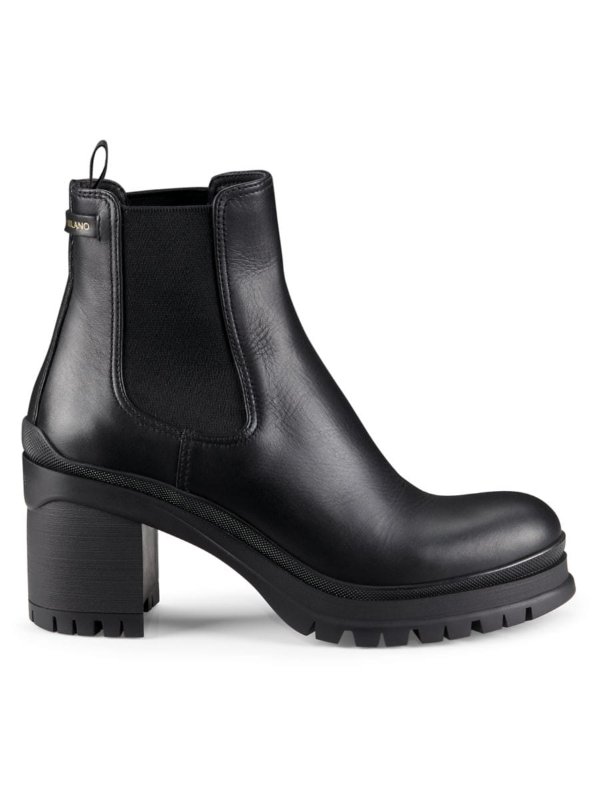 Leather Lug Sole Chelsea Boots