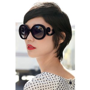 Prada 'Baroque' 55mm Round Sunglasses @ Nordstrom