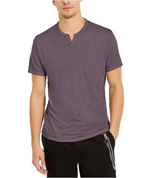 Men's Split-Neck T-Shirt, Created For Macy's