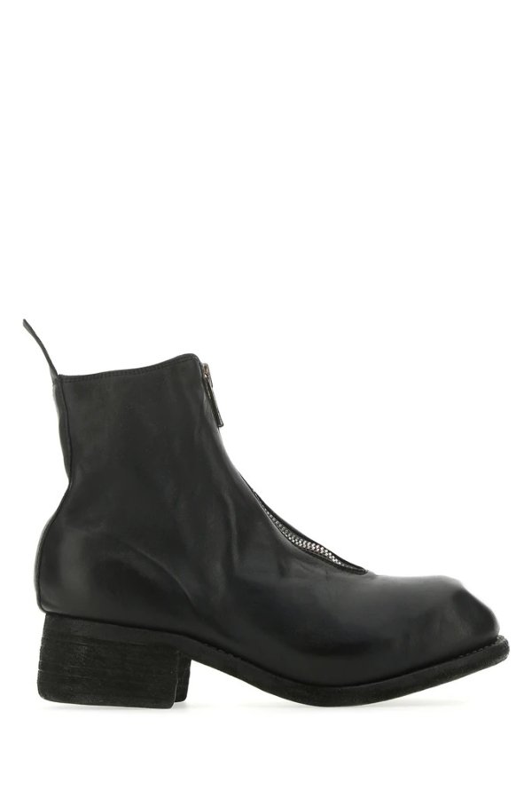 Front Zipped Ankle Boots