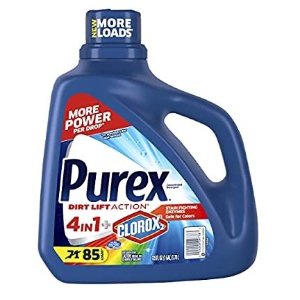 Purex Liquid Laundry Detergent Plus Clorox 2, Original Fresh, 128 Fluid Ounces, 85 Loads
