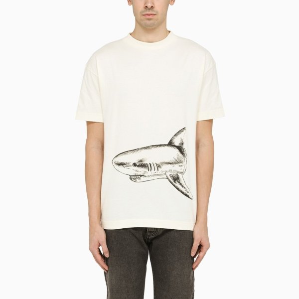 White Split Shark t-shirt