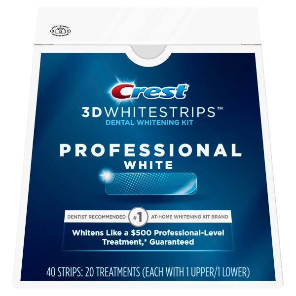 3D Whitestrips Professional White Teeth Whitening Kit, 20 Treatments