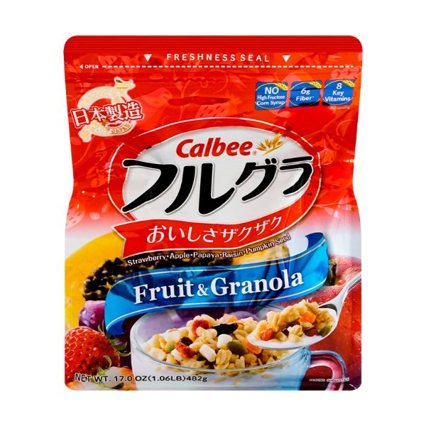 CALBEE Frugra Fruit and Granola Cereal Original 482g