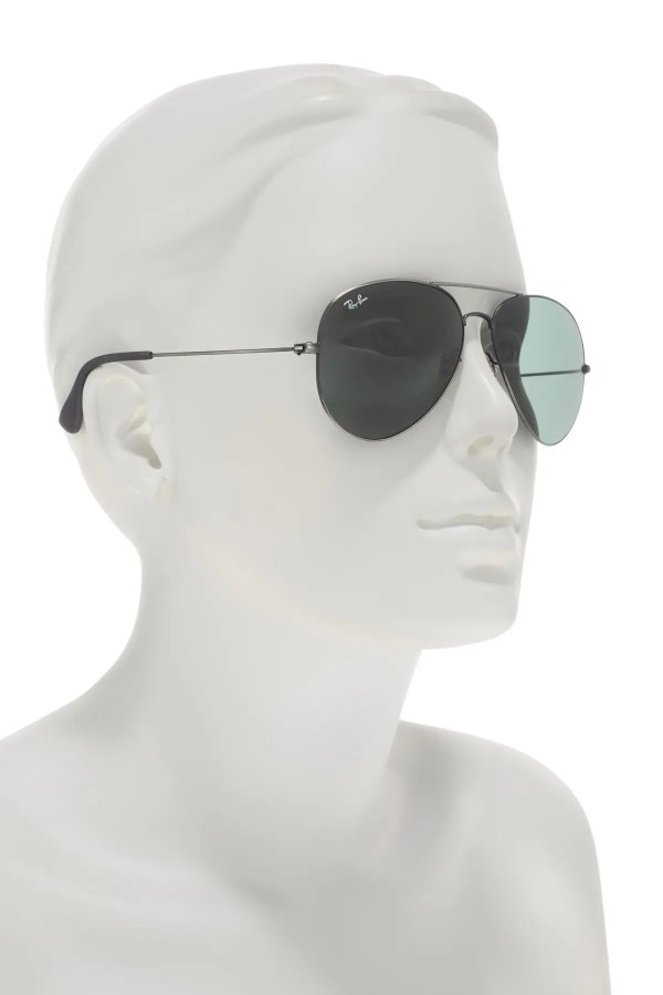 58mm Aviator Sunglasses