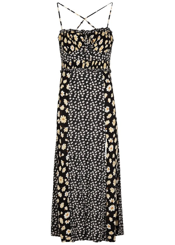 Tigerlily floral-print midi dress