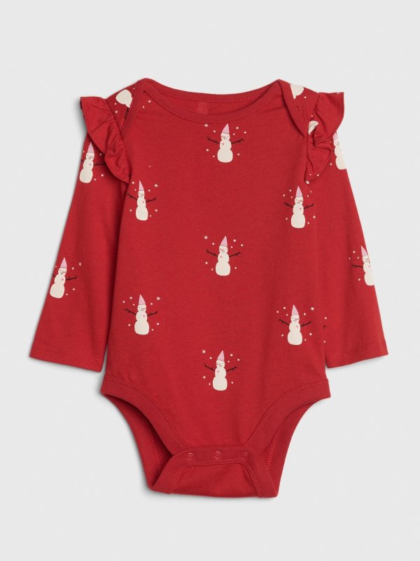 Baby Print Ruffle Bodysuit