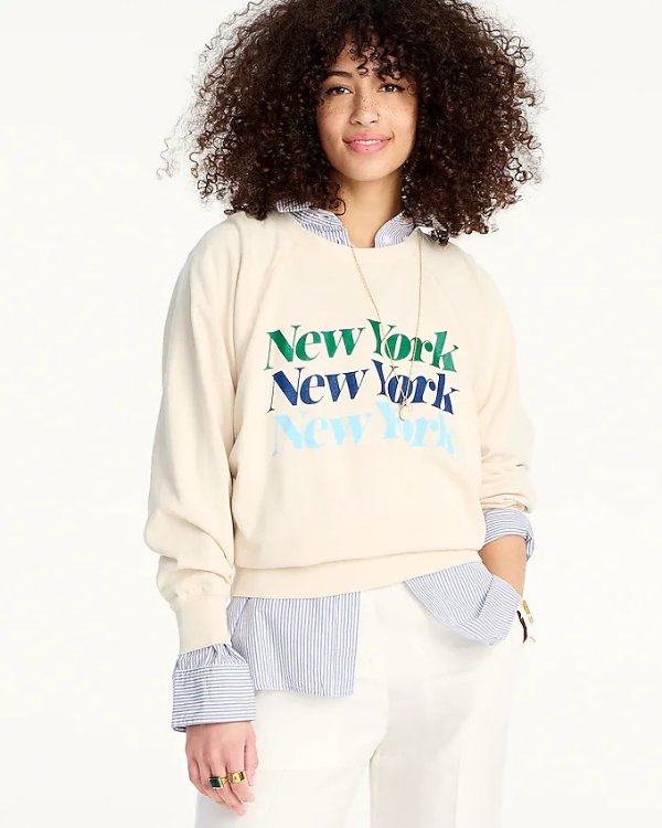 Magic Rinse™ "New York" crewneck sweatshirt