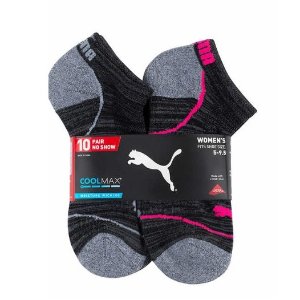 PUMA Ladies' No Show Sock 10-pair