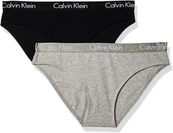 Calvin Klein Women's Motive Cotton Multipack Bikini Panty 2 Pack