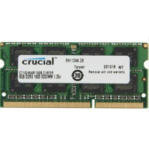 镁光 Crucial 8GB 204-Pin DDR3 1600 (PC3 12800) 笔记本内存