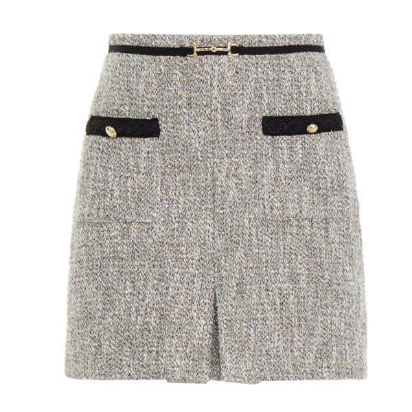 Jinie metallic fil coupe cotton-blend tweed mini skirt