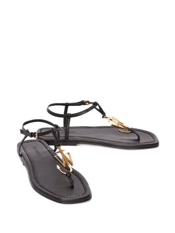 Anchor-logo flat sandals