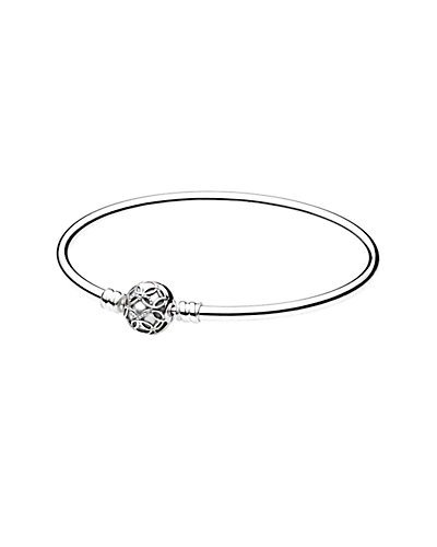 Silver Limited Edition Pattern of Love Carrier Bangle