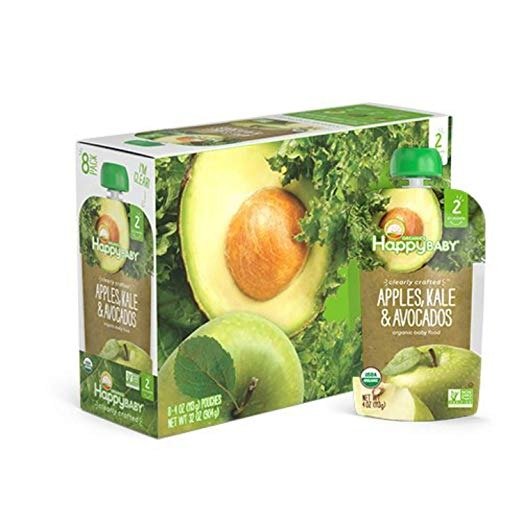 Organic Clearly Crafted Stage 2 Baby Food, Apples, Kale and Avocadoes, 4 Ounce (8 Count)
