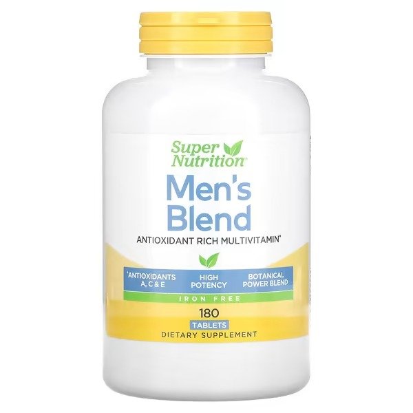 Super Nutrition 男性维生素加全食物动力混合剂 180粒