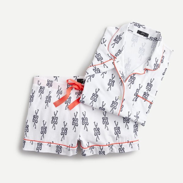Dreamy short-sleeve pajama set in knots