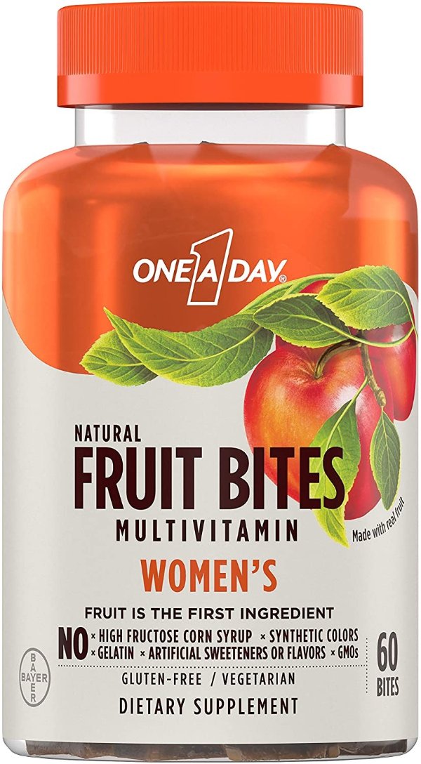Women’s Natural Fruit Bites Multivitamin with Immune Health Support, 60 Count