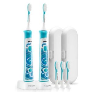 Philips Sonicare 儿童电动牙刷套装 两个牙刷+五个刷头+收纳盒