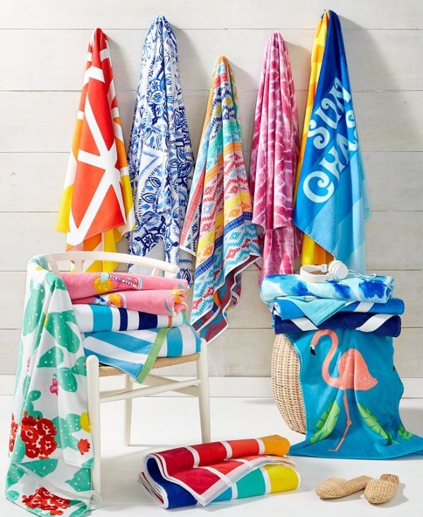 Beach Towels, Created for Macy's Sun Chaser Beach Towel, Created for Macy's Prickly Pear Beach Towel, Created for Macy's Tie Dye Beach Towel, Created for Macy's Global Medallion Beach Towel, Created for Macy's Cocktail Beach Towel, Created for Macy's Flamin