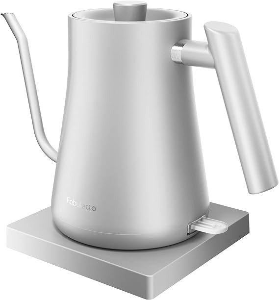 Gooseneck Electric Kettle Fabuletta 1500W Ultra Fast Boiling Water Kettle 100% Stainless Steel for Pour-over Coffee & Tea Leak-Proof Design French Press Boil-Dry Protection 1L