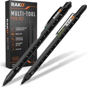 RAK Multi-Tool 多用途工具笔2支装 带LED灯、水平仪等