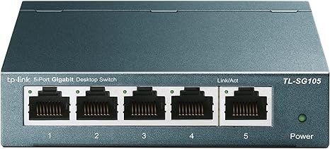 5 Port Gigabit Ethernet Network Switch | Ethernet Splitter | Sturdy Metal w/Shielded Ports | Life Time Warranty| Plug-and-Play | Traffic Optimization | Unmanaged (TL-SG105)
