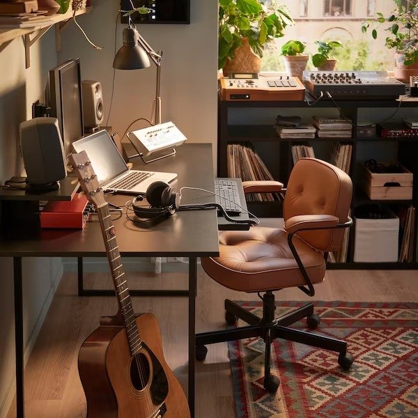 OBEGRANSAD Desk, black, 63x291/2" - IKEA