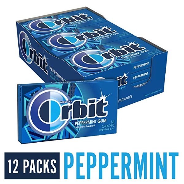 Wrigley's, Peppermint, 14 Count, (Pack of 12)